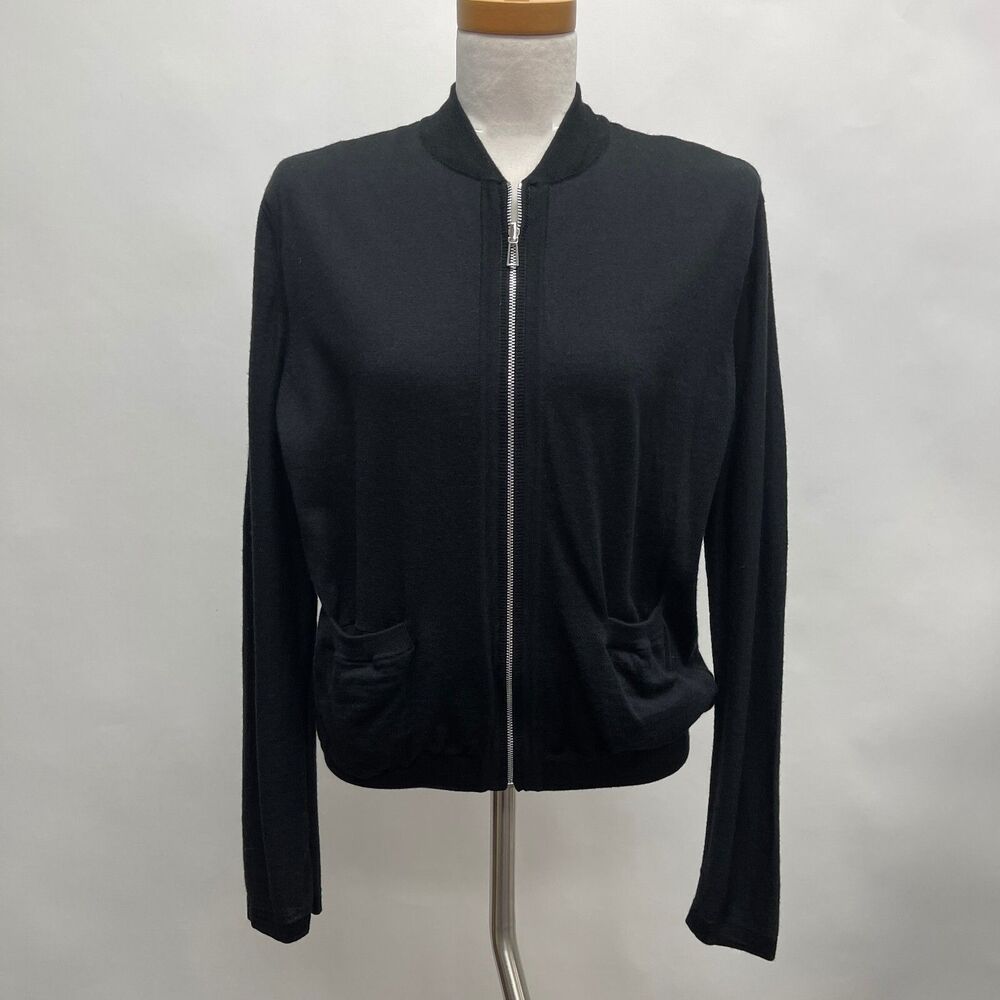 Paul Smith Cardigan Sweater Small Medium Large XL Black 100%‎ Wool Full Zipper
